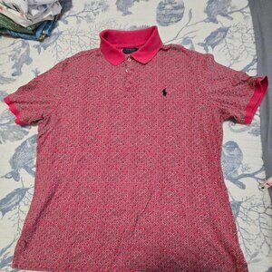 Polo Ralph Lauren Short Sleeve Polo Shirt - Pink - Mens Size L - Free Shipping